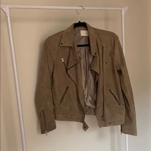 Suede motor jacket
